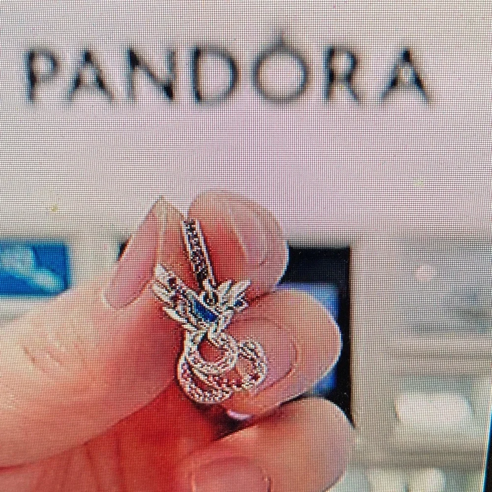 Pandora Silver and Blue Bird Charm